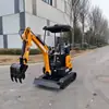 Excavadora Compacta de Orugas Diésel Tipo 18 para Excavación de Zanjas en Jardines y Huertos, Excavadora Pequeña para Uso Doméstico y Agrícola