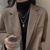 Han Fan Doble Capa Apilado Diseño de Nicho Cadena de Lana para Mujer 2023 Nuevo Moderno Largo Otoño e Invierno Sentido de Alta Gama Collar