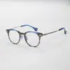 Armações de Óculos de Titânio Puro para Homens, Estilo Retrô, Aro Completo, Modelo de Designer de Shenzhen 80906