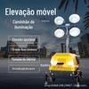 Controle remoto totalmente automático de elevação de iluminação de veículo de controle de emergência de inundação iluminação de combate a incêndio veículo de iluminação diesel auto-gerador