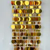 Cortina de Lentejuelas para Boda Cortina de Lentejuelas Color Dorado Plateado Lentejuelas Reflectantes Accesorios Decorativos Cortina de Cuentas Decorativas