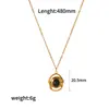Collar con Colgante Ojo de Tigre Estilo Ins para Mujer Cadena de Clavícula de Acero Inoxidable de Lujo Ligero Nicho Cadena de Lana