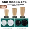 Vasos de Papel Kraft, Vasos Desechables para Agua, 1000 Piezas, Vasos Comerciales para Leche de Soya, Vasos de Papel de Pulpa de Bambú para Recepción en Casa, Color Natural, Hechos a Medida