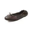 Temporada del Primer Encuentro: Zapatos de Ballet Dulces Estilo Girly para Mujer con Lazo y Volantes, Zapatos Individuales Planos de Suela Suave, Zapatos Rollo de Huevo