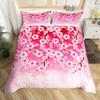 Funda nórdica con estampado de flor de cerezo rosa, juego de ropa de cama popular transfronteriza con impresión digital, adecuado para la habitación de las niñas