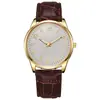 Reloj de Cuarzo para Hombre Correa de Cuero de Negocios Aleación Luminoso Suizo Venta al por Mayor Transfronterizo Reloj de Cuarzo de Lujo Ligero