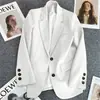 Blazer Verde Aguacate para Mujer Primavera y Otoño 2026 Nuevo Casual Elegante Estilo Callejero Versión Coreana Chaqueta de Traje