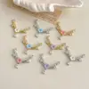 Pingente Estilo Europeu e Americano Transfronteiriço Flor Sorridente de Zircônia Corrente para Clavícula Moda Luxo Leve Elegante High-End Colar Venda Direta de Fábrica