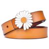 Cinto feminino couro moda couro de vaca liso fivela cinto casual Joker decoração feminina fábrica uma geração de cabelo
