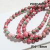 Pulsera Piedra de Color Lluvia [Flor de Durazno de Primavera] Retro Suave Rosa Verde Fresco Natural Collar de Cuentas Joyería Hilo de Cuentas