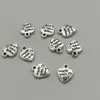 Venta Caliente Transfronteriza Aleación de Plata de Tíbet Colgante Brillante de Corazón de Melocotón Accesorios para Manualidades Collar Retro Pulsera Accesorios de Joyería Venta al por Mayor