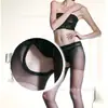 Medias de noche de doble cara abiertas por delante y por detrás entrepierna abierta pantimedias caladas de verano para mujer calcetines calados ultra delgados sexy