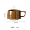 Caneca de Cerâmica Estilo Japonês Retrô de Barro Grosso para Chá da Tarde no Escritório Café com Leite Caneca de Cerâmica Personalizada Xícara de Chá Caneca Grande de Barriga Copo de Água