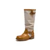 Estilo de Celebridad Botas Holgadas para Mujer 2026 Nuevas Botas Vaqueras de Otoño de Tubo Alto Casual Cómodas Botines