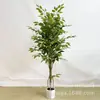 Simulación de árbol Banyan pequeño poste de plástico poste de árbol real árbol falso plantas verdes grandes de interior en maceta sala de estar oficina Hotel decoración