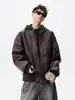 2026Pu Otoño e Invierno Nueva Chaqueta de Cuero Versátil para Hombre Corte Holgado Resistente de Moda Estilo Americano Chaqueta de Motociclista