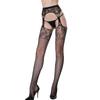 Lencería sexy europea y americana para mujer, tirantes sexy, medias de red talla grande, pantimedias caladas de jacquard, pantimedias abiertas por los cuatro lados, pantimedias para mujer