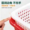 Cesta escurridora de plástico PP engrosado, cesta rectangular para lavar y almacenar verduras de cocina, cesta de almacenamiento multiusos para el hogar