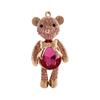 Novo bonito diamante criativo cristal desenho animado urso chaveiro pingente pequeno presente