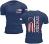 Tallas Europeas TransfronterizasSitio Independiente Tallas Europeas 4 de Julio Camisa Conmemorativa Patriótica Americana de Manga Corta para Hombre 250º Aniversario