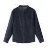 Camisa de mezclilla retro americana de alta gama, estilo "old money", para hombre, colección primavera/otoño 2026, prenda exterior casual de corte holgado, venta al por mayor