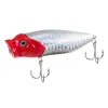 Señuelo de superficie tipo popper para pesca de larga distancia, señuelo duro 8.5cm/14g, ABS, sonajero, multicolor, cebo artificial biónico, pez luminoso