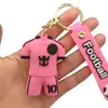Llavero de Jersey de Estrella de Fútbol C Ronneymar Messi Halland Mbappe Colgante para Bolsa de PVC