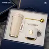 Set de Regalo Empresarial Estilo Starbucks Taza de Cobre Souvenir Logo Personalizado Regalo Creativo para Clientes y Empleados
