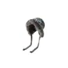 Sombrero de punto de felpa gruesa con orejas de conejo protectoras para mujer, nuevo modelo Otoño e Invierno 2026, cálido y adelgazante para la cara, sombrero de pescador de lana