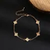 Yingyi Joyería DIY Pulsera de Nácar Trébol de Cuatro Hojas Mariposa Calabaza Corazón Pulsera Base de Material Hecha a Mano