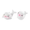 Micro Paisagem Criativa Fofo Feliz Pequeno Golfinho Desenho Animado Boneca Fofa Artesanato de Resina DIY Enfeites Pequenos Decorativos