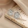 Aretes Colgantes de Flor Margarita con Zirconia Chapados en Cobre 14k con Pasador de Plata S925 Accesorios Avanzados para Aretes DIY
