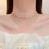 Diseño Niche Fresco y Vibrante Collar de Perlas de Dopamina con Cuentas de Colores Cadena para Clavícula Hecha a Mano Gargantilla de Lujo Ligero