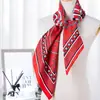 Estilo K Lenço Quadrado 90 Elegante Seda de Imitação Sarja Feminina Decorativo Lenço de Seda Feminino Toque de Seda DIY Lenço Fino de Seda