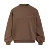 Sudadera con cuello redondo para hombre, estampado de letras de periódico antiguo, corte holgado, estilo callejero, hip-hop de Instagram, top deportivo único para primavera y otoño