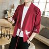 Chaqueta Grulla para Hombre Bordada Suelta Talla Grande Estilo Chino para Hombre Siete Mangas Juvenil Hanfu Retro Chaqueta para Hombre