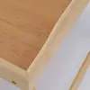 Mesa de Jantar Dobrável Preguiçosa para Quarto com Pernas Bandeja de Bambu Bandeja de Conjunto de Chá de Madeira de Bambu Hotel Placa Retangular para Chá e Lanches