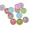 Botões Coloridos de Resina com Quatro Furos e Bordas Finas para Roupas Infantis Camisas, Botões Redondos Costurados à Mão com Bordas Finas, Botões Decorativos Infantis com Quatro Furos