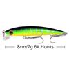 Minnow Sumergible Tembloroso de Largo Alcance Agua Dulce Marina Trucha Lubina Pez Mandarín Capa de Natación Completa Señuelo Asesino Cebo Falso Caballa
