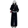 Shanli Dadi [Tienda] Sudadera de relajación con diseño de otoño, traje informal nuevo y holgado, cintura alta, ancho, fino y ancho