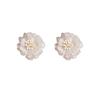 Pendientes de Flor Sencillos Elegantes y de Personalidad Estilo Nuevo de Verano para Mujer, Pendientes de Diseño de Nicho Suaves y a la Moda
