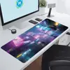 Juego Cyberpunk Tecnología Futurista Alfombrilla de Ratón Súper Grande Tecnología de Gaming E-Sports Alfombrilla de Oficina Extra Grande Borde Antideslizante con Bloqueo