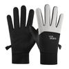 Guantes de Invierno para Mujer con Forro de Felpa, Cálidos para Correr al Aire Libre, Antideslizantes, Pantalla Táctil, Cortavientos, Resistentes al Frío, Guantes de Montañismo para Ciclista, Modernos para Hombre