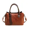 Bolso de mano de tres capas para mujer, estilo francés, transfronterizo, PU, nuevo estilo, moderno, retro, casual, versátil, de un solo hombro, bandolera