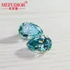 Piedra Suelta de Moissanita Azul-Verde en Forma de Gota, Moissanita Azul-Verde Irregular en Forma de Pera para Incrustaciones, Accesorios de Gemas al por Mayor