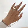 Pulsera de dedo de venta caliente transfronteriza estilo punk de moda anillo de pulsera de una pieza para dedo creativo desmontable joyería moderna genial