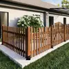 Cerca de Madeira Maciça Pátio Jardim Villa Parede Lisa Guarda-corpo Horta Externa Carbonizada Anti-Corrosão Rede de Isolamento Porta