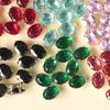 Acessórios de zircão multicolorido colorido pedra nua acessórios de joias ovais chaveiro corrente de celular acessórios de joias faça você mesmo
