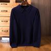 Suéter de cachemira de montaña para hombre, camisa de punto suelta de otoño e invierno, suave y encerada, cuello polo de alta gama, novedad de 2024