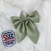 Camisa de uniforme JK con pajarita de mariposa y cuello dulce y bonito con lunares y flores, estilo juvenil preppy.